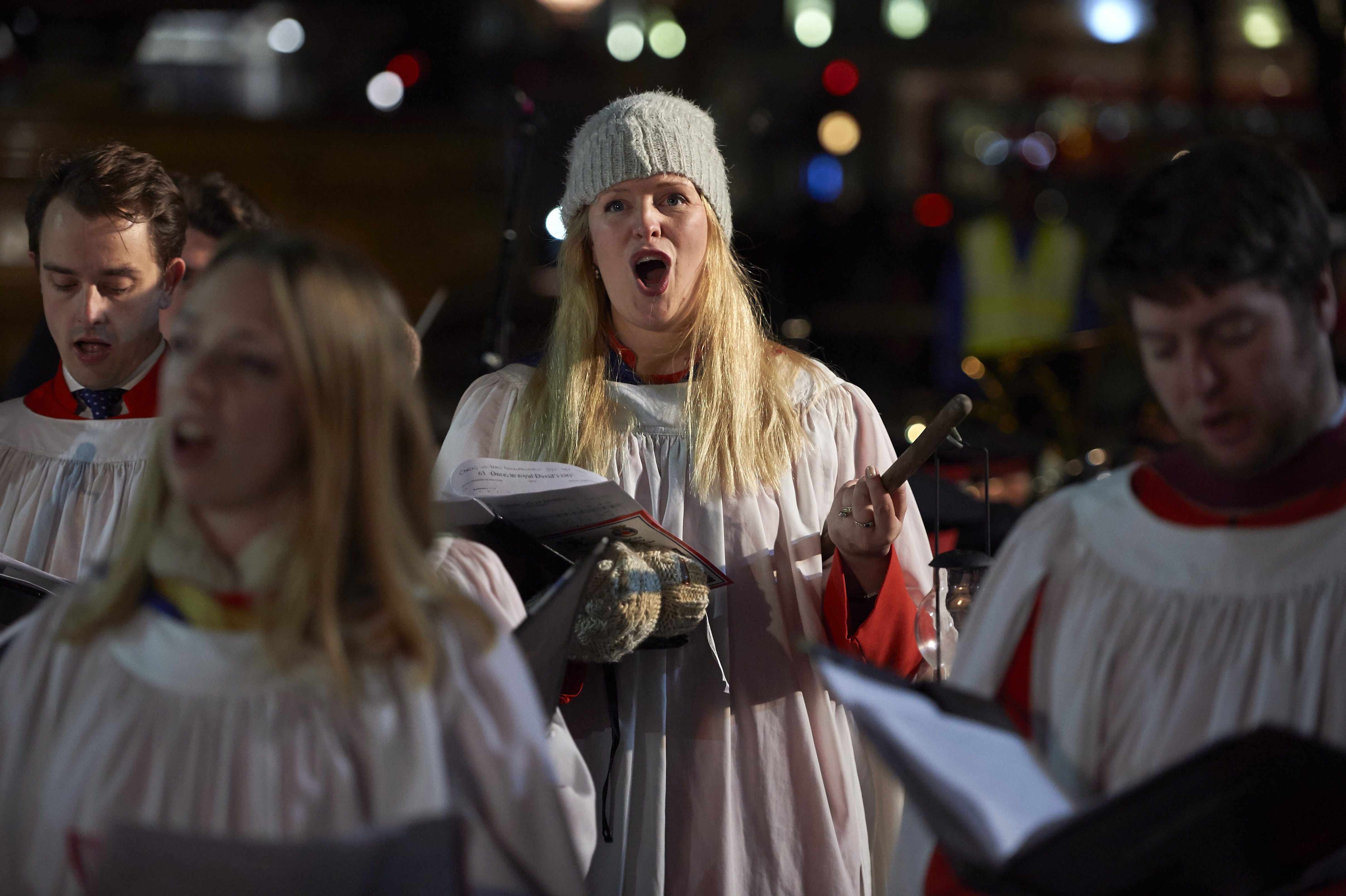 Carol singer in London