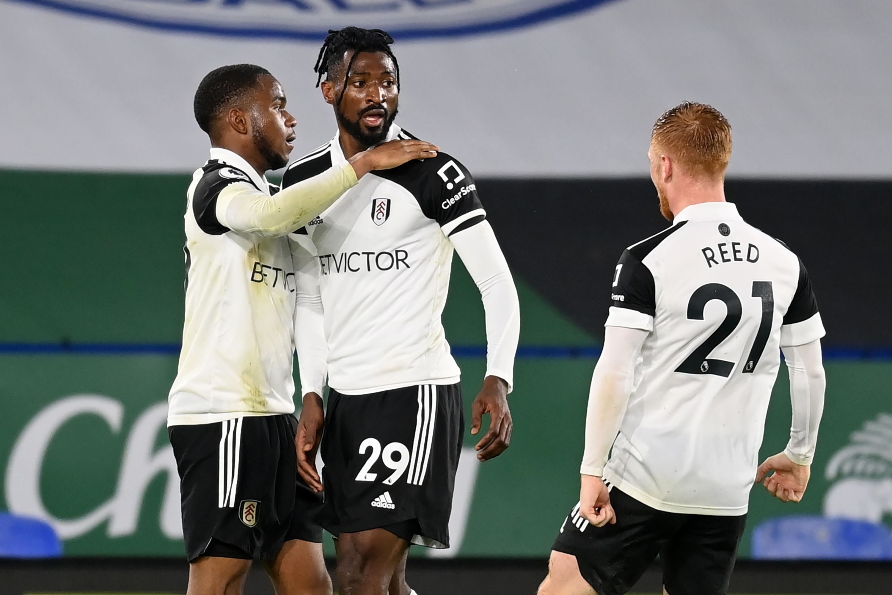 Fulham celebrate Ademola Lookman’s opener