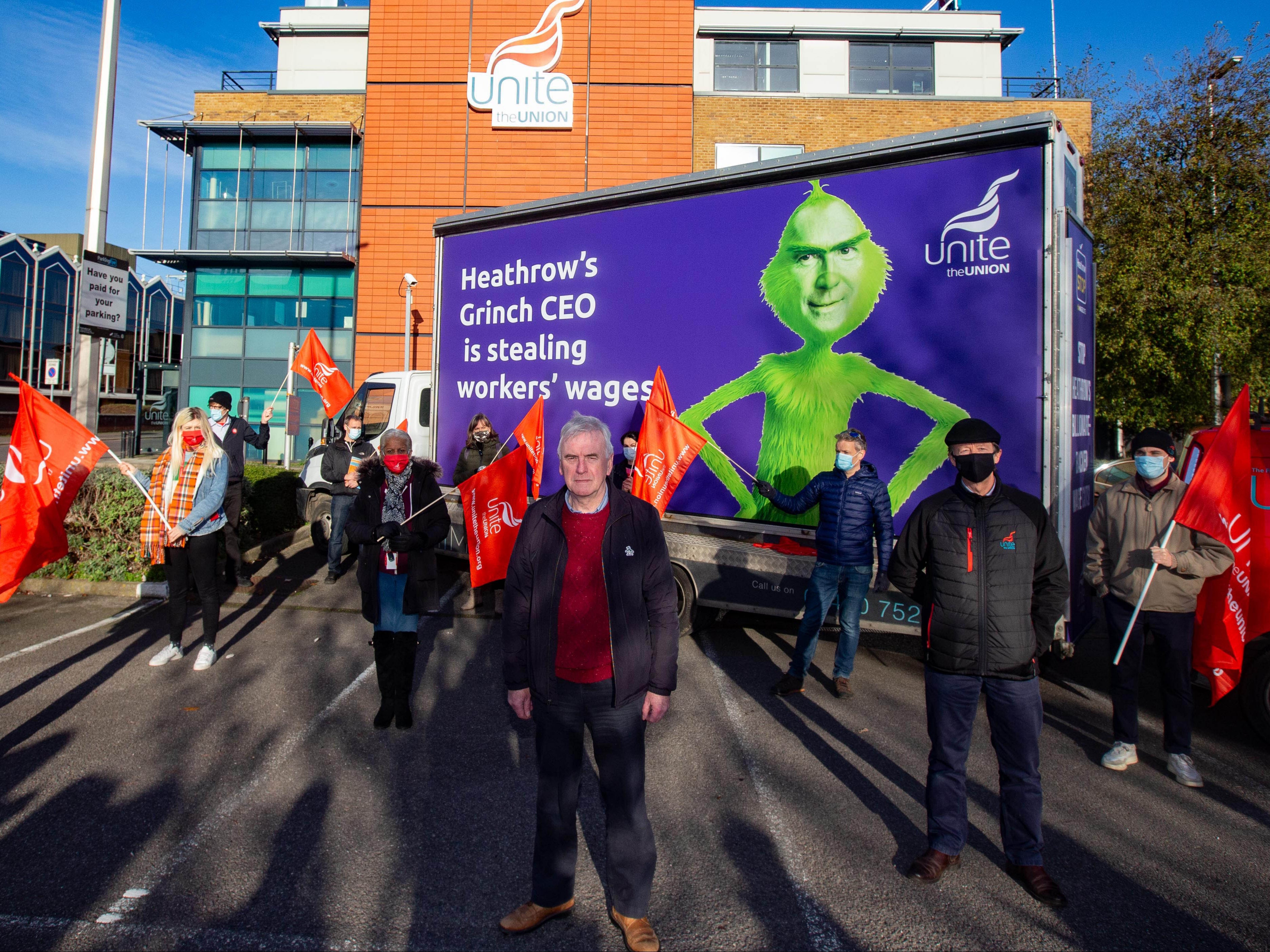 Heathrow CEO portrayed as the Grinch by union