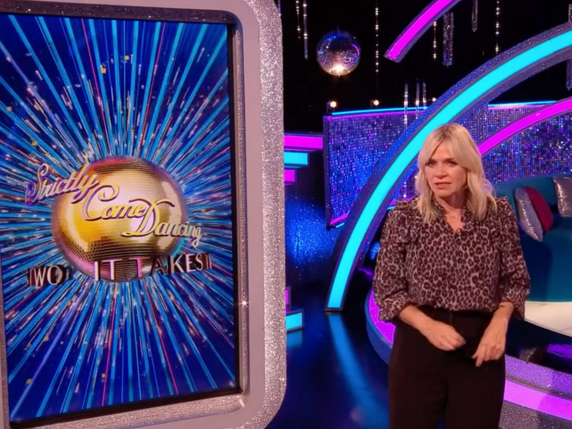 Zoe Ball presenting on ‘Strictly – It Takes Two’
