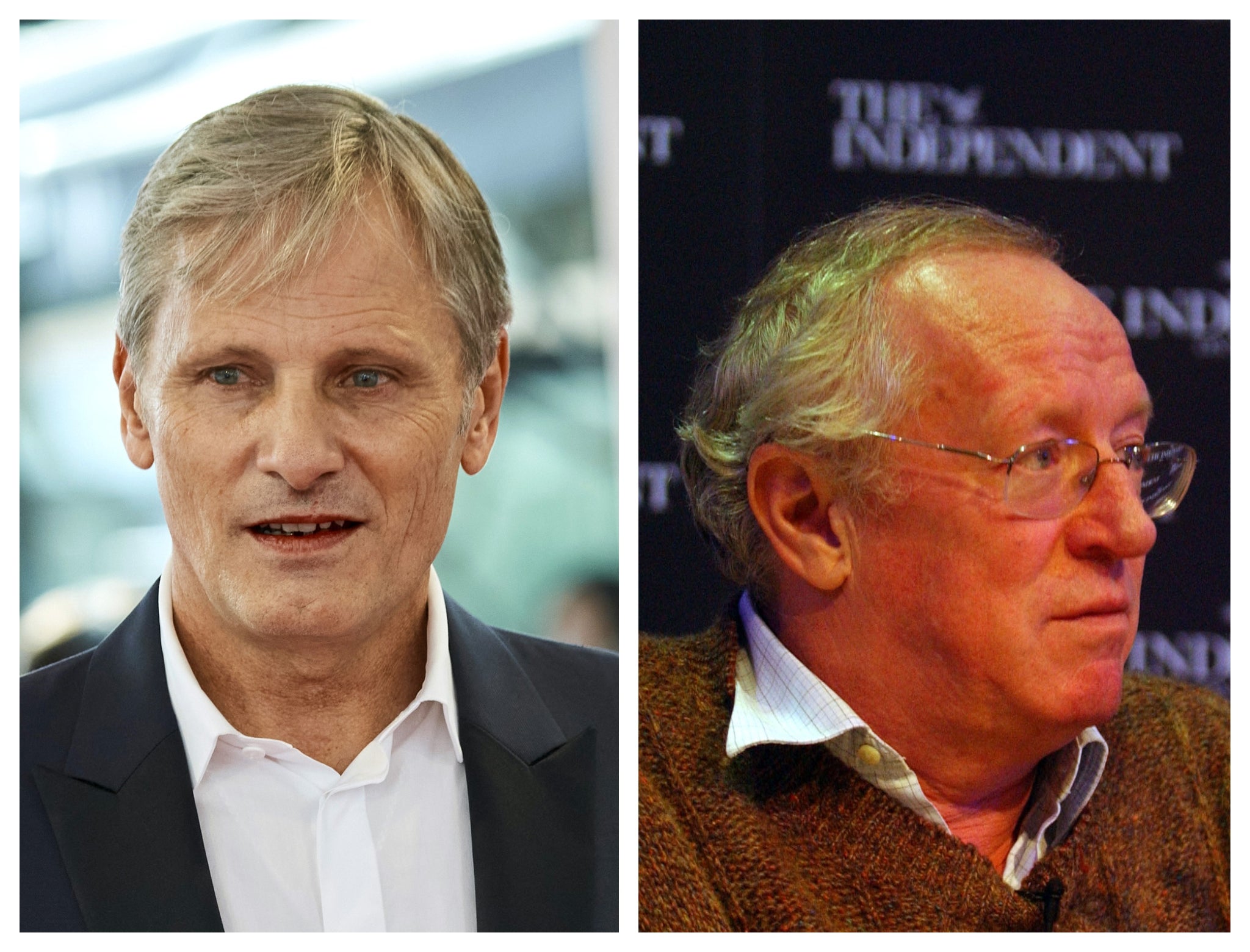 L-R: Hollywood actor Viggo Mortensen and late journalist Robert Fisk