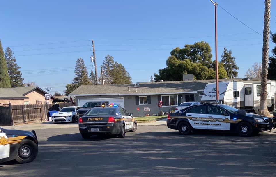 Deputies arrive near the scene on Sterling Street, Woodbridge