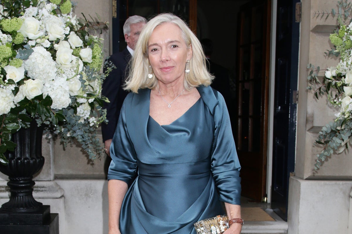 Prudence MacLeod, eldest daughter of Rupert Murdoch, leaving Spencer House, London, after the wedding reception for Rupert Murdoch and Jerry Hall.