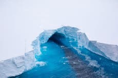 World’s biggest iceberg captured crumbling by RAF cameras