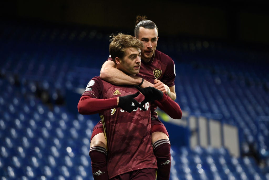 Patrick Bamford of Leeds United celebrates