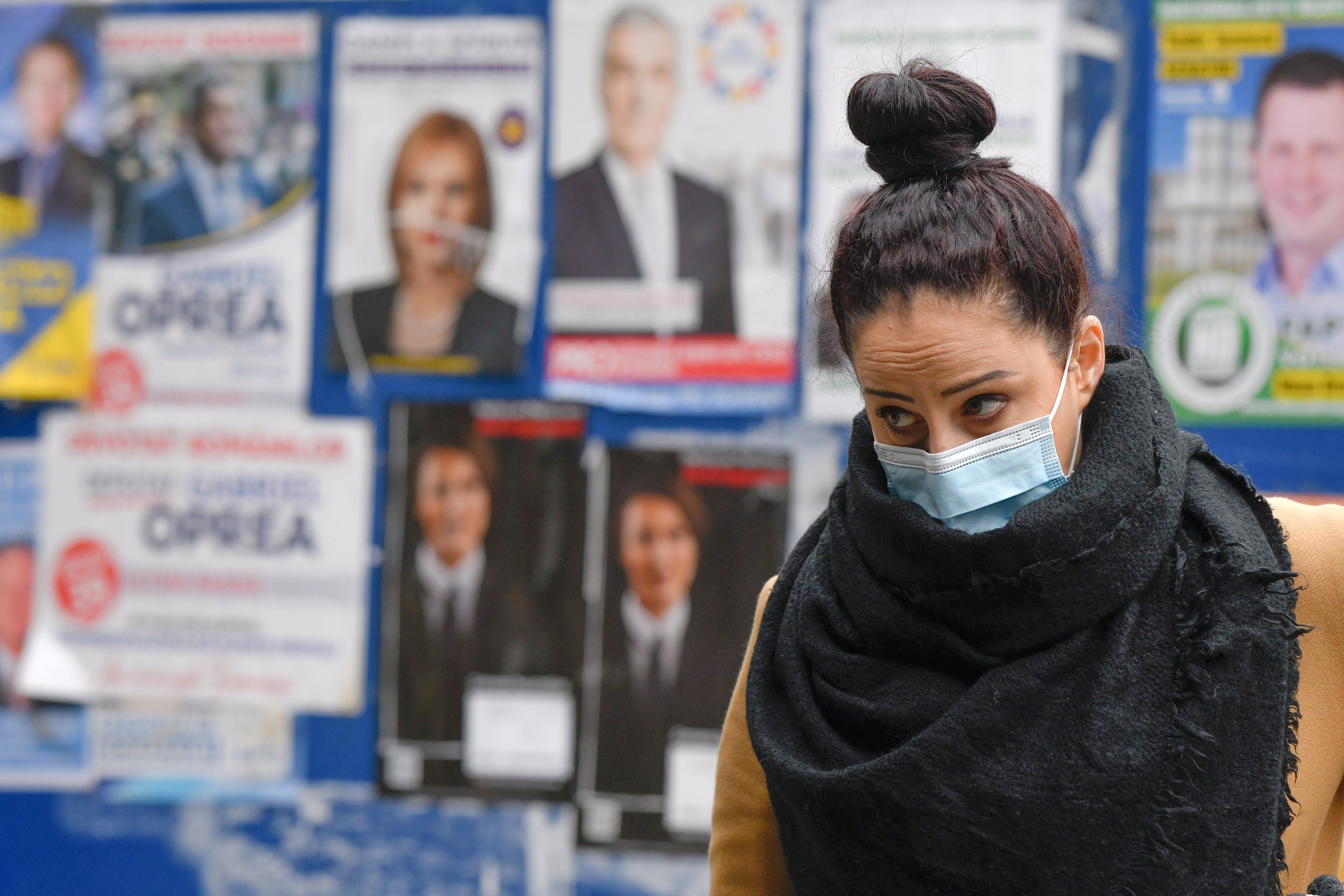 Virus Outbreak Romania Elections