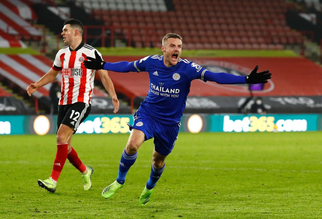 Jamie Vardy scored a last-minute winner