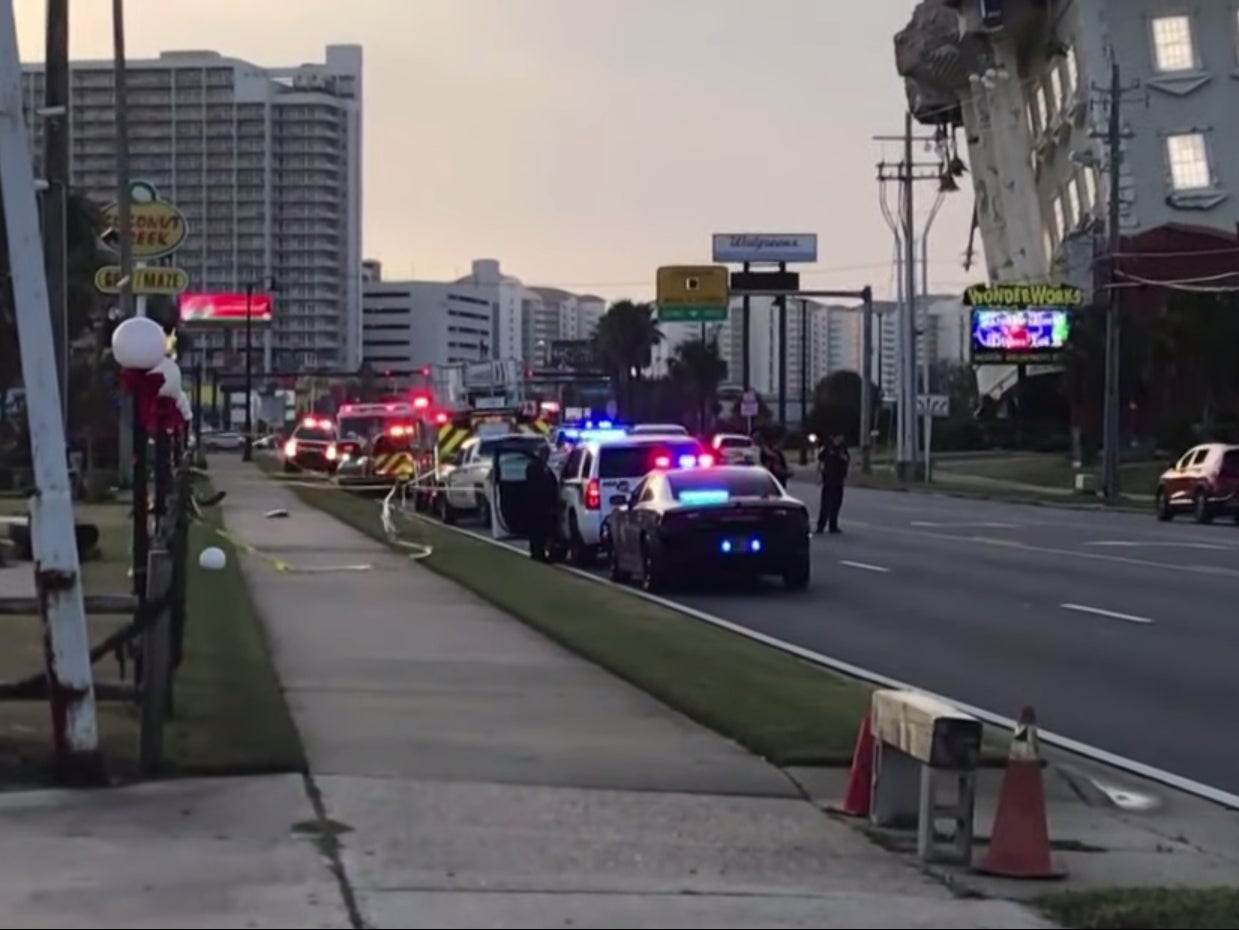 The scene next to the Coconut Creek Golf and Maze in in Panama City, Florida, on Friday 4 December 2020