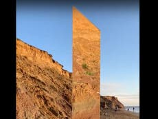 Mysterious monolith found on Isle of Wight beach 