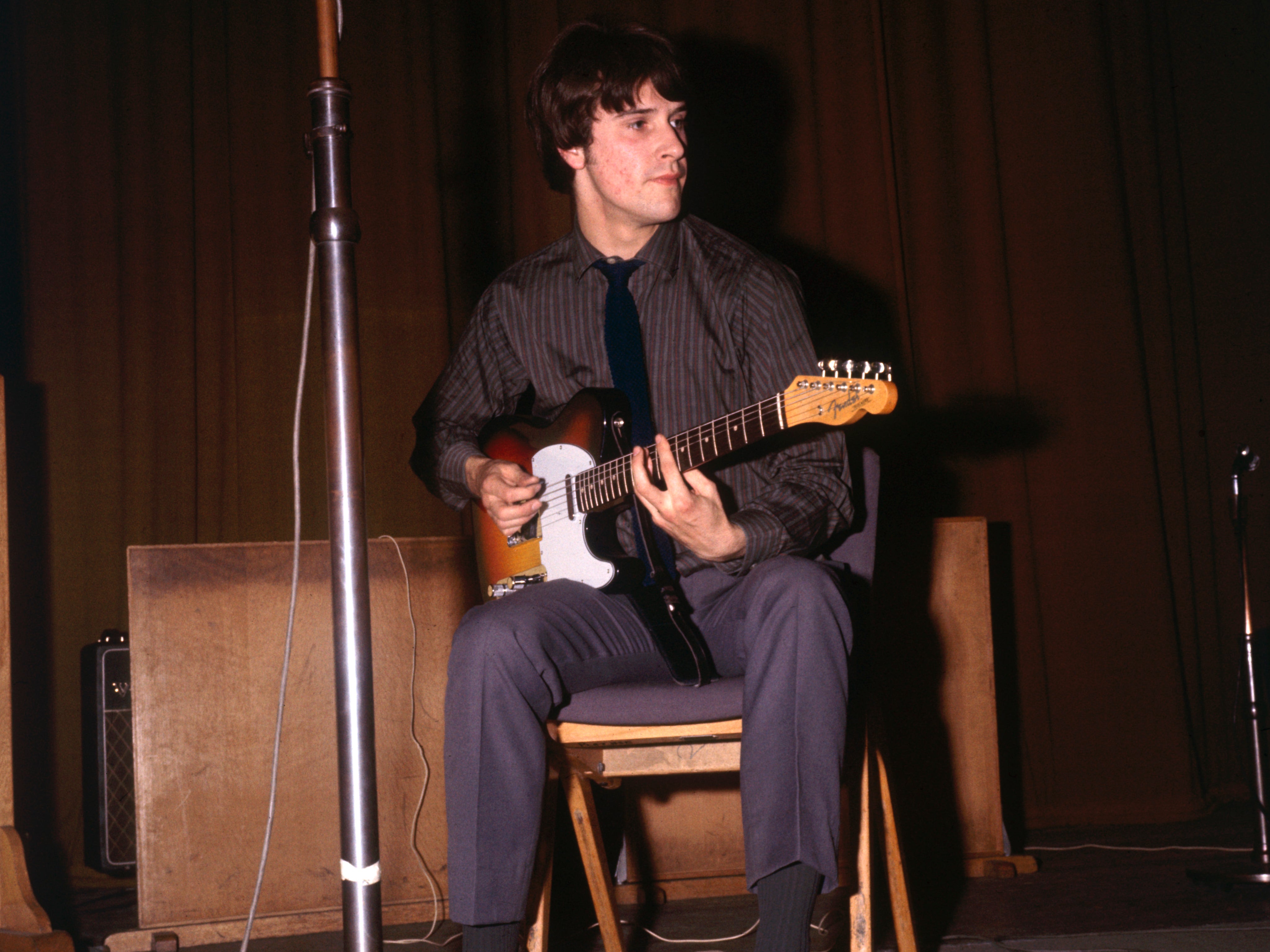 Davies at a soundcheck before a session for the BBC at the Playhouse Theatre, London, in September 1964