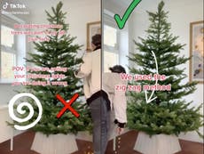 Viral TikTok hack says Christmas tree lights should be hung vertically