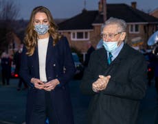 Kate Middleton meets pensioner she had phone calls to during lockdown