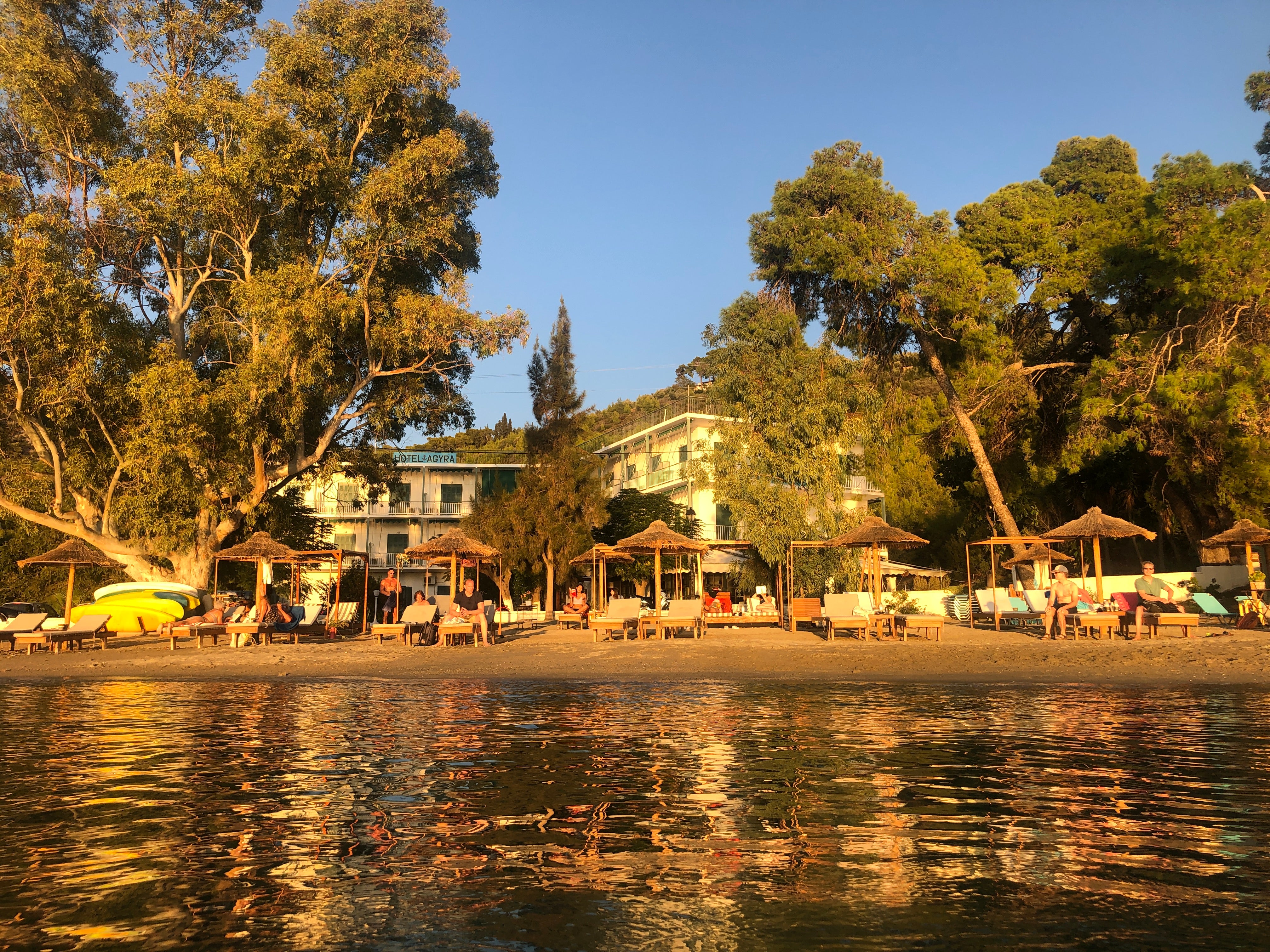 Distant dream: a beach on the island of Poros in November 2020