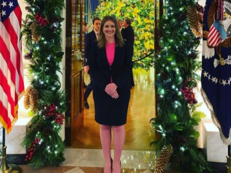 Jenna Ellis posted a photo of herself at a White House Christmas party on Friday night