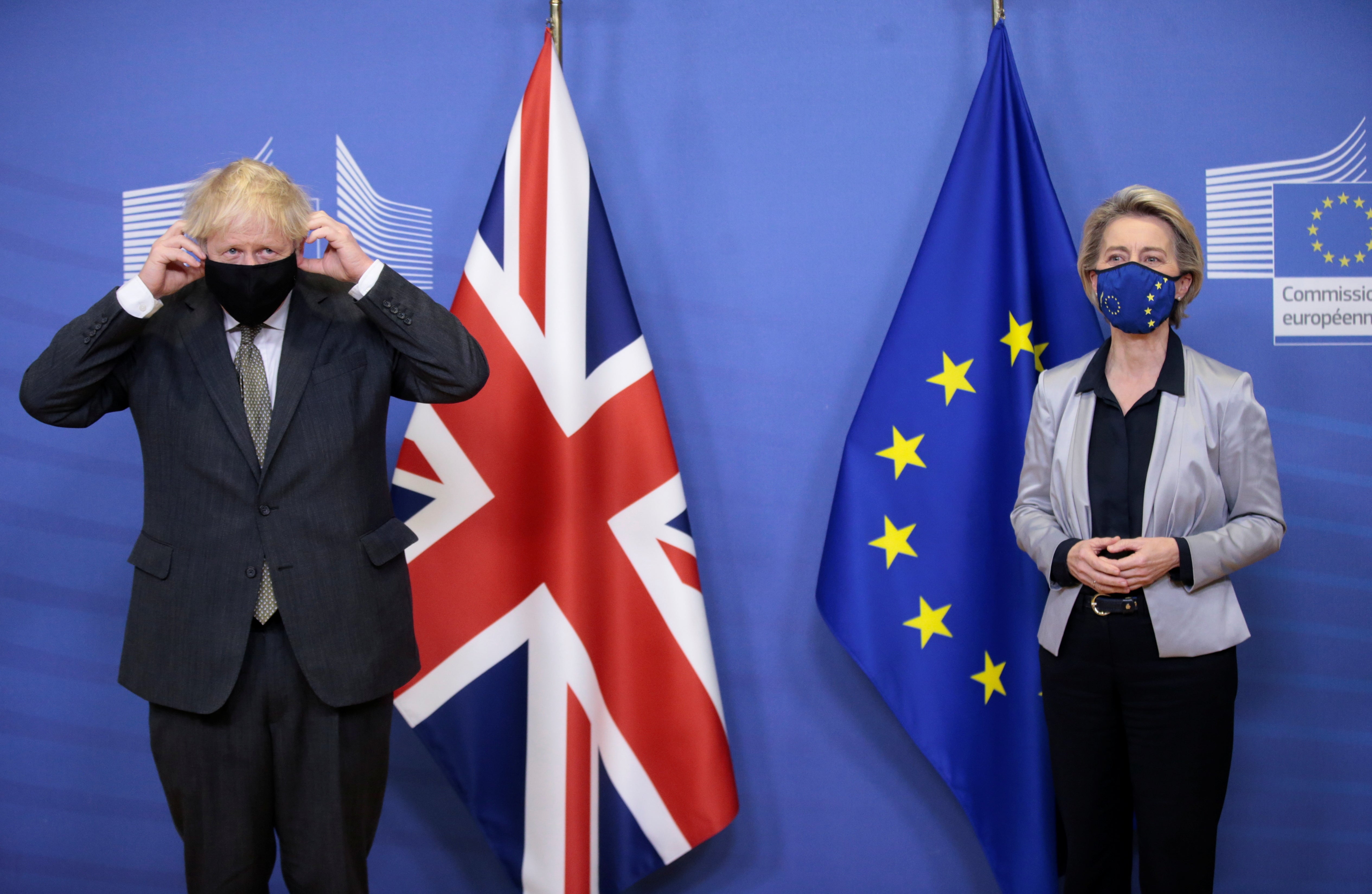 Boris Johnson and Ursula von der Leyen, about to discover that significant differences remain, and to announce that they intend to keep talking