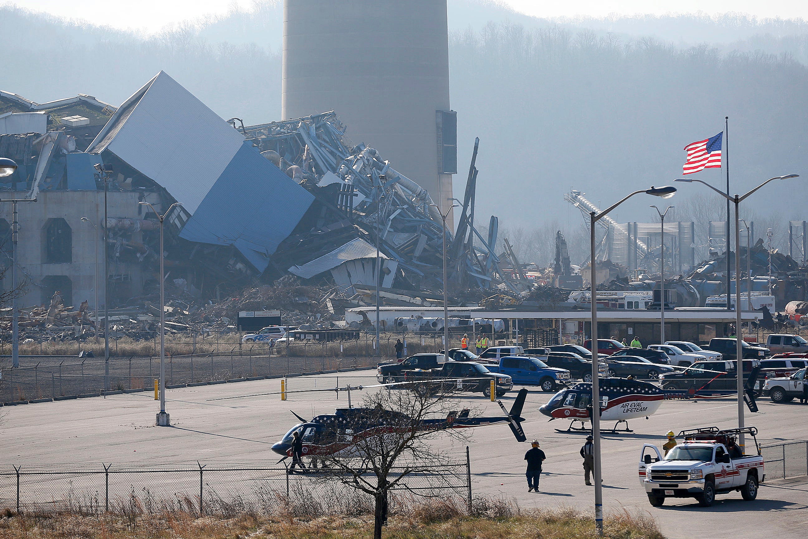 APTOPIX Power Plant Collapse