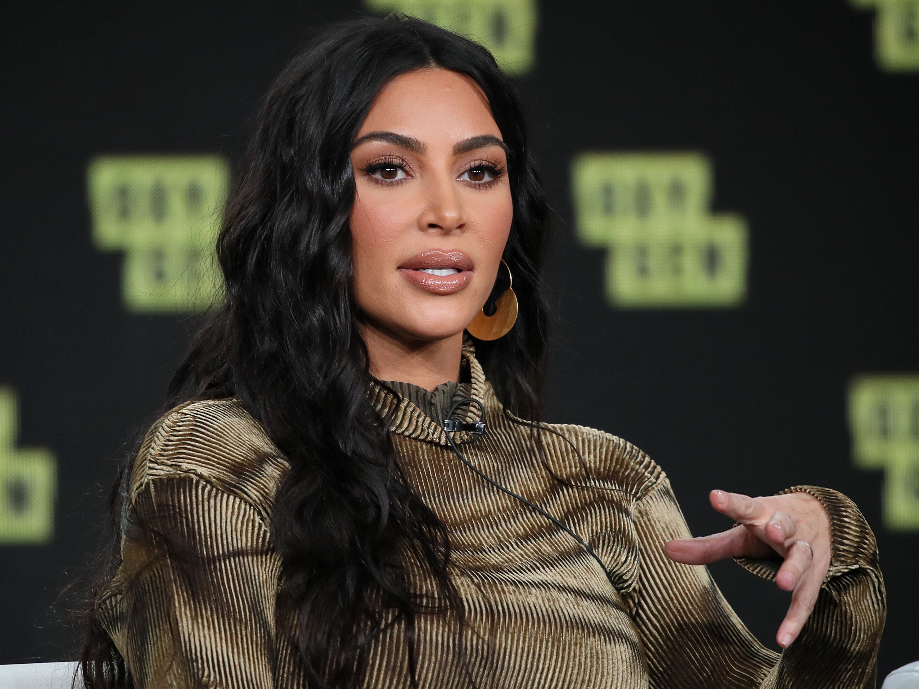 Kim Kardashian West speaks about The Justice Project during the 2020 Winter TCA Tour on 18 January 2020 in Pasadena, California