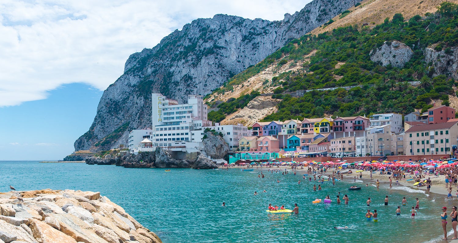 Village at the beach of Gibraltar