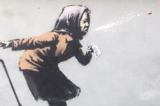 Graffiti of sneezing woman suspected to be Banksy’s appears in Bristol