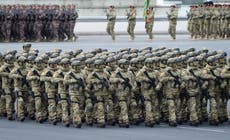 Azerbaijan stages parade to mark Nagorno-Karabakh peace deal