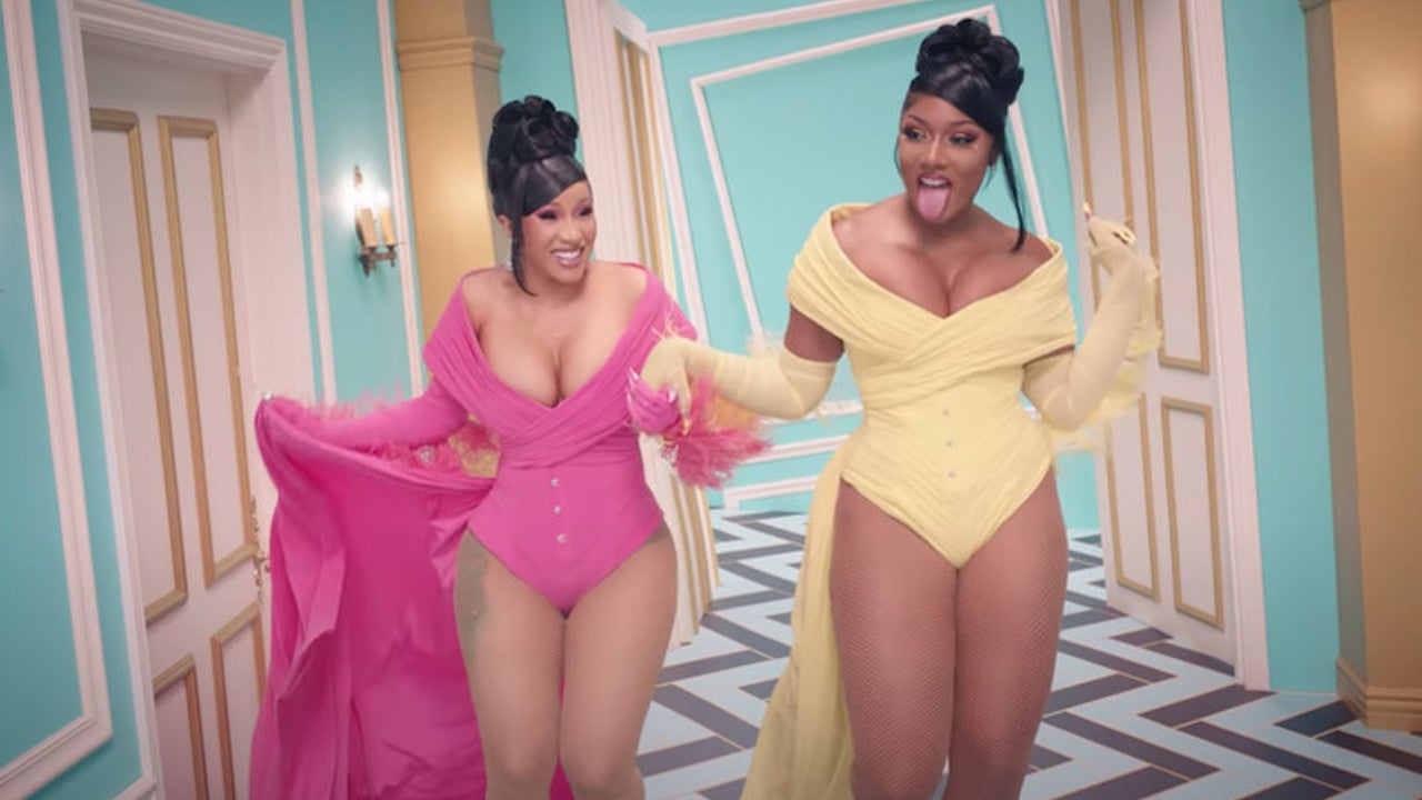 Cardi B and Megan Thee Stallion in the video for 'WAP'