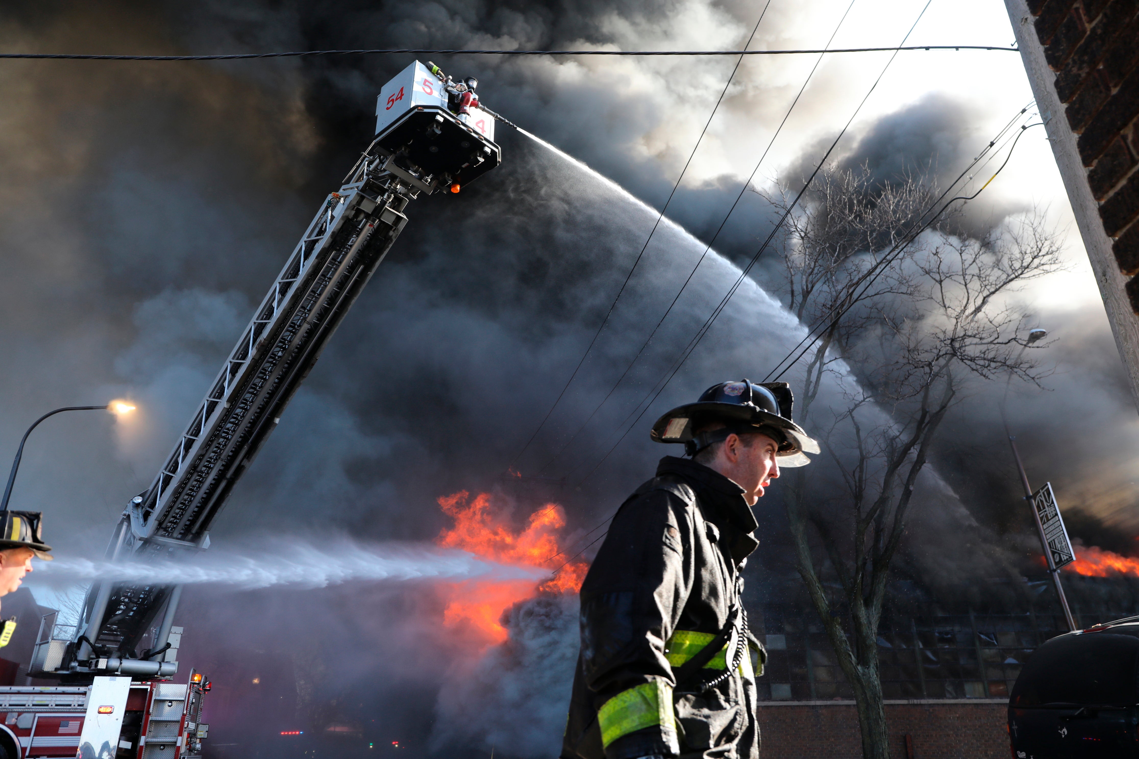 APTOPIX Warehouse Fire Chicago