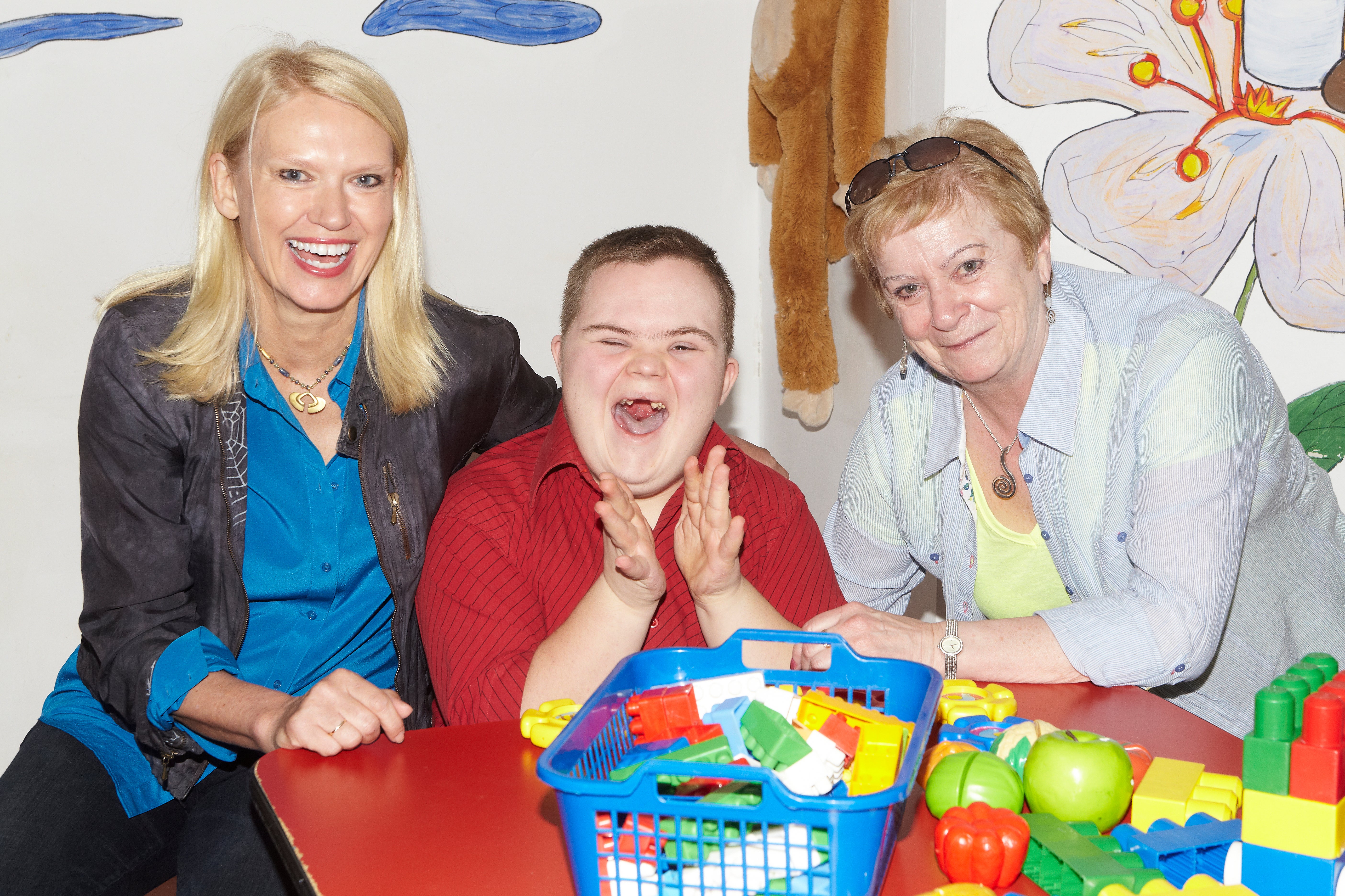 Anneka and Monica McDaid in a therapy room at the orphanage