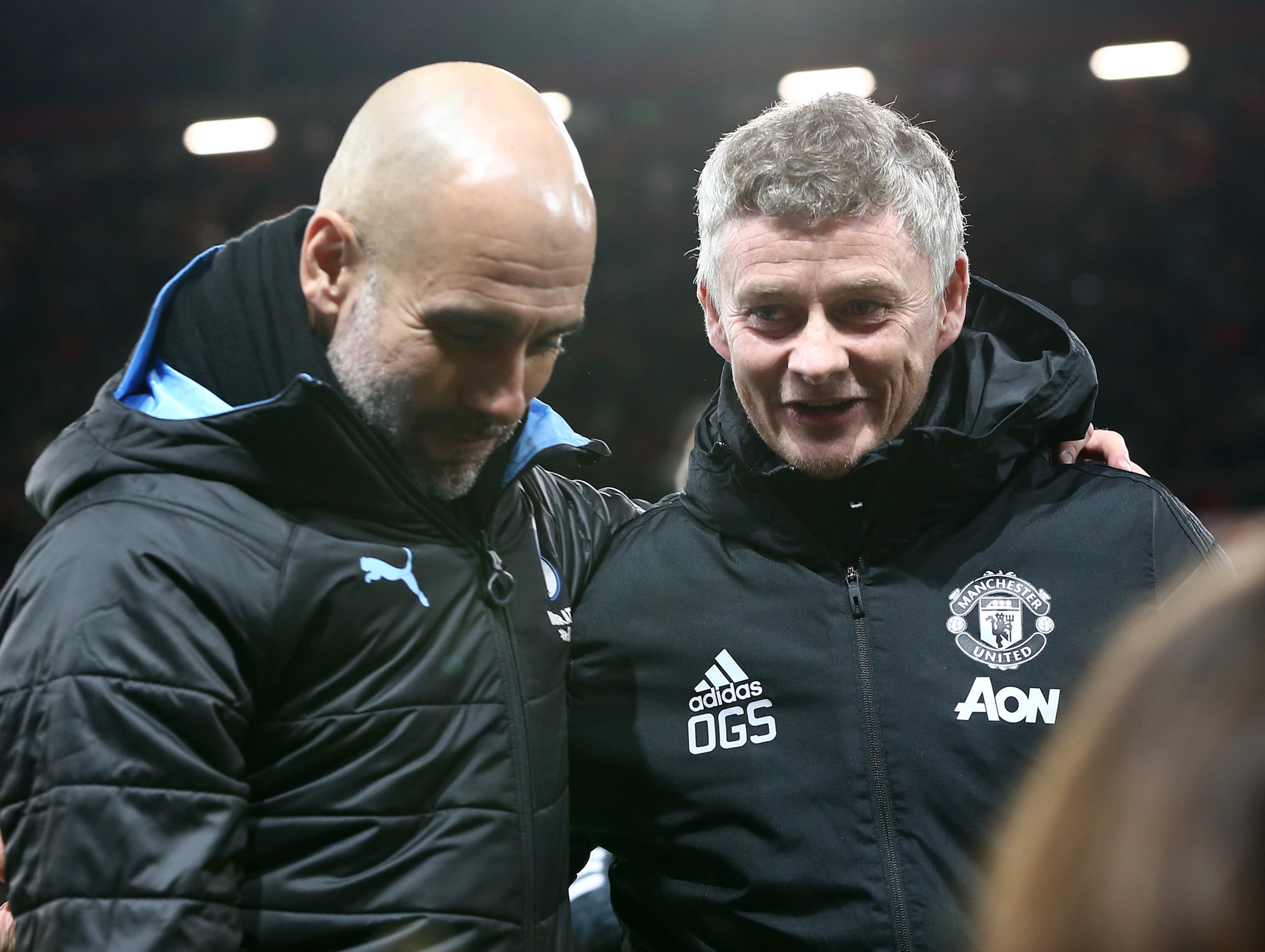 Pep Guardiola and Ole Gunnar Solskjaer