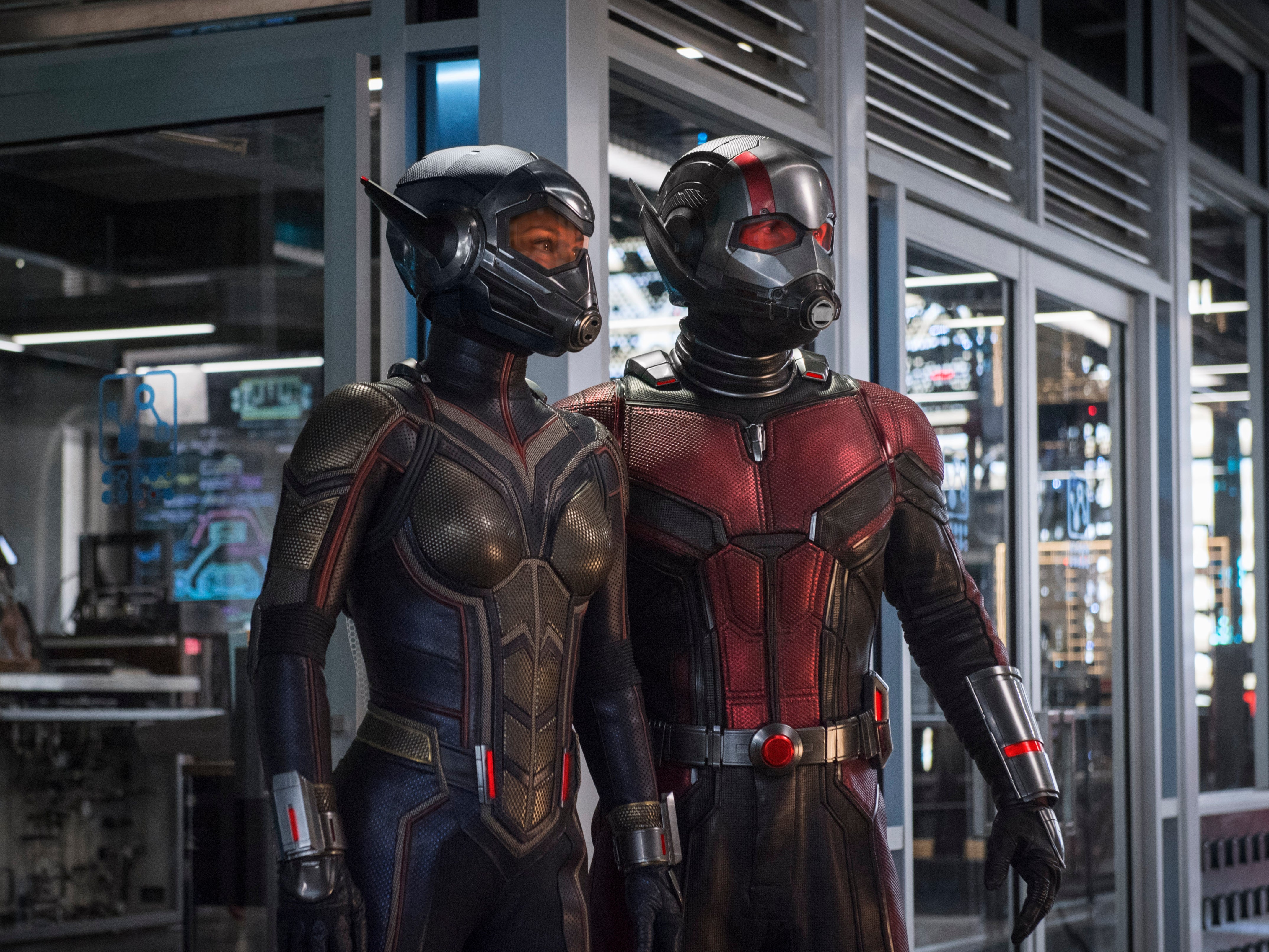 Paul Rudd and Evangeline Lily in ‘Ant-Man and the Wasp’