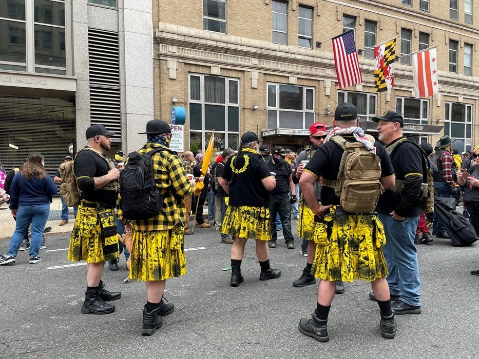 The pictures of the kilts were described as a ‘nightmare scenario’ by the garment’s designer