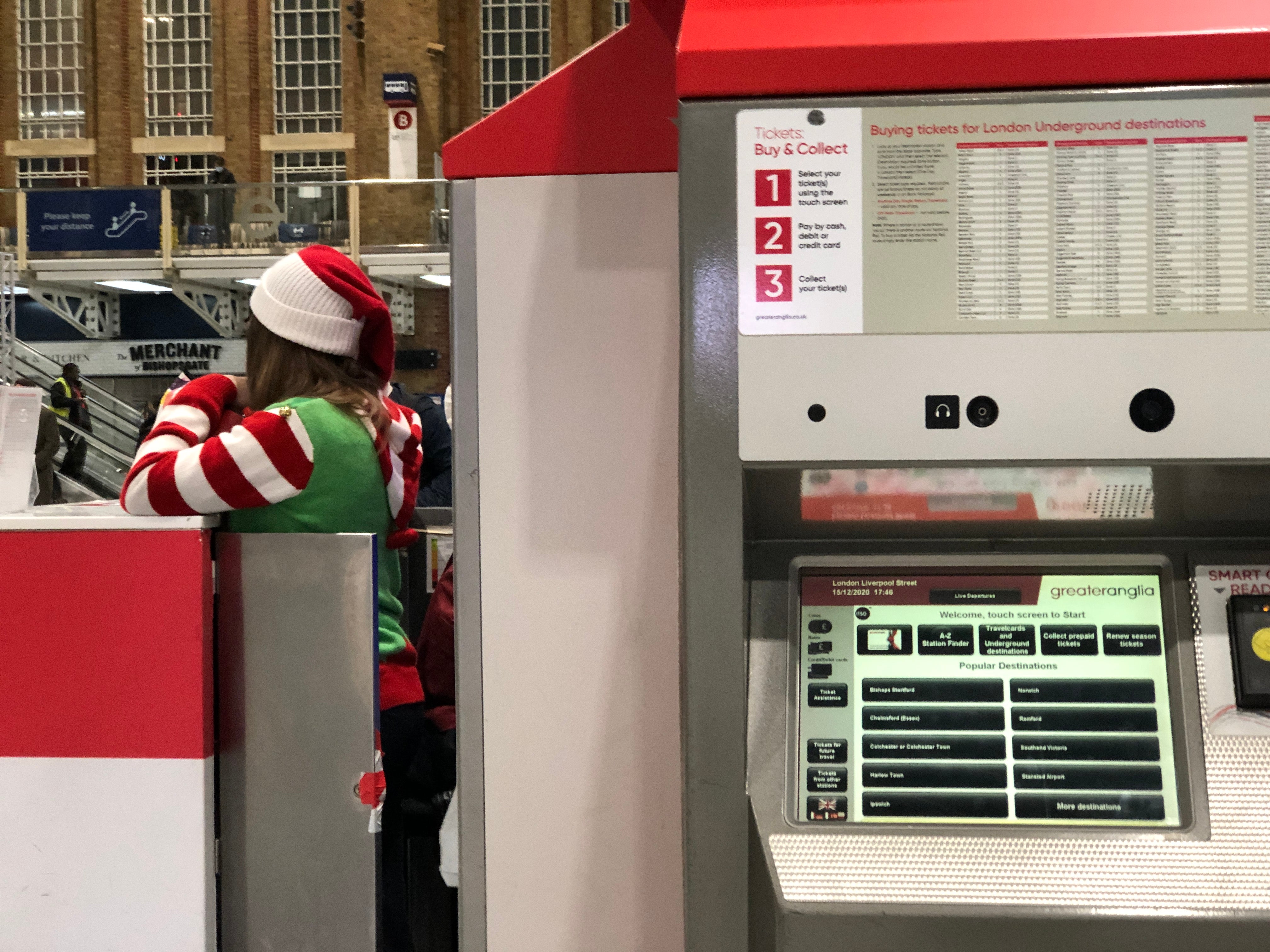 Christmas fare: Liverpool Street Station in London