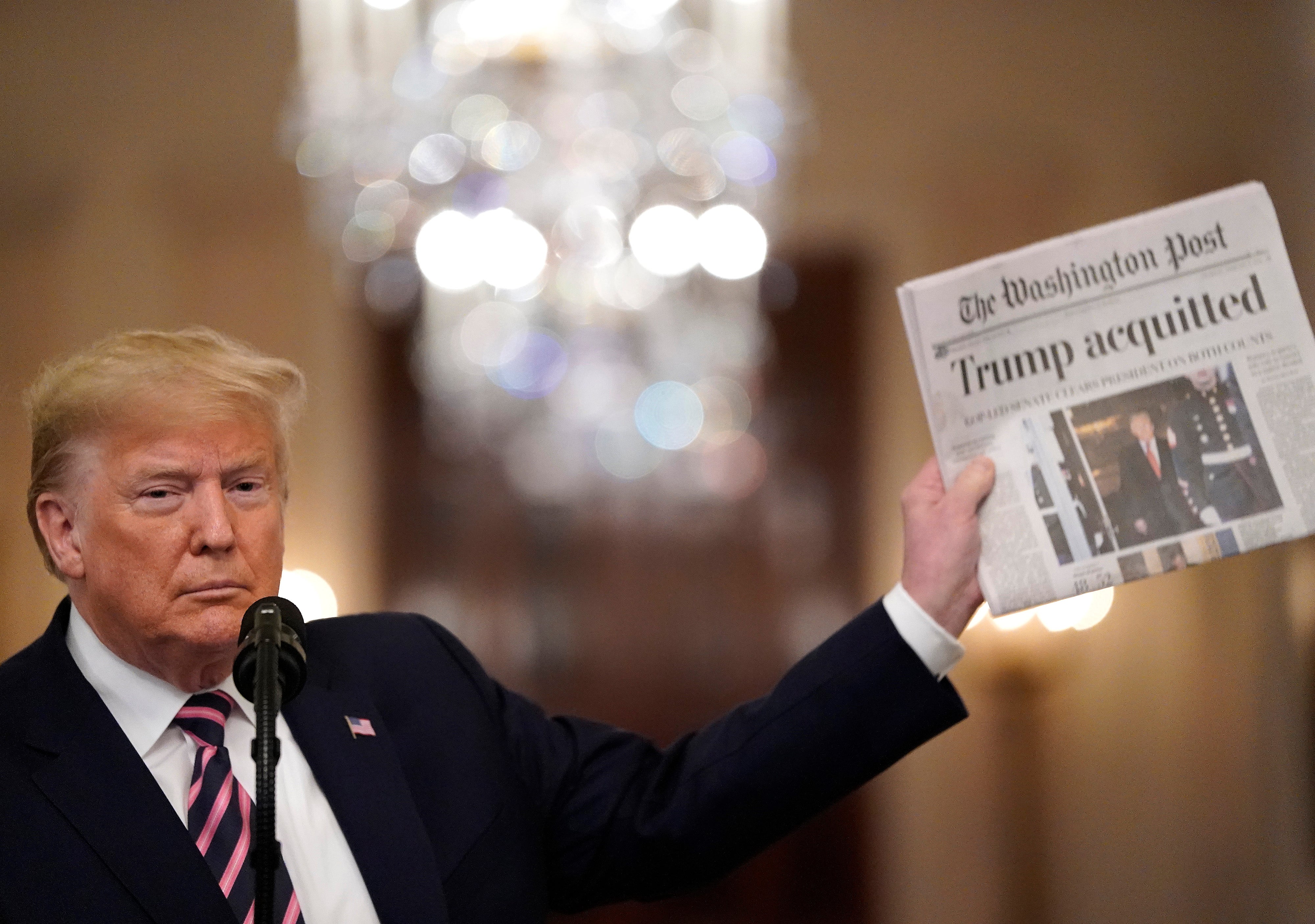 Just one Republican voted to convict Donald Trump for abusing the office of the presidency.