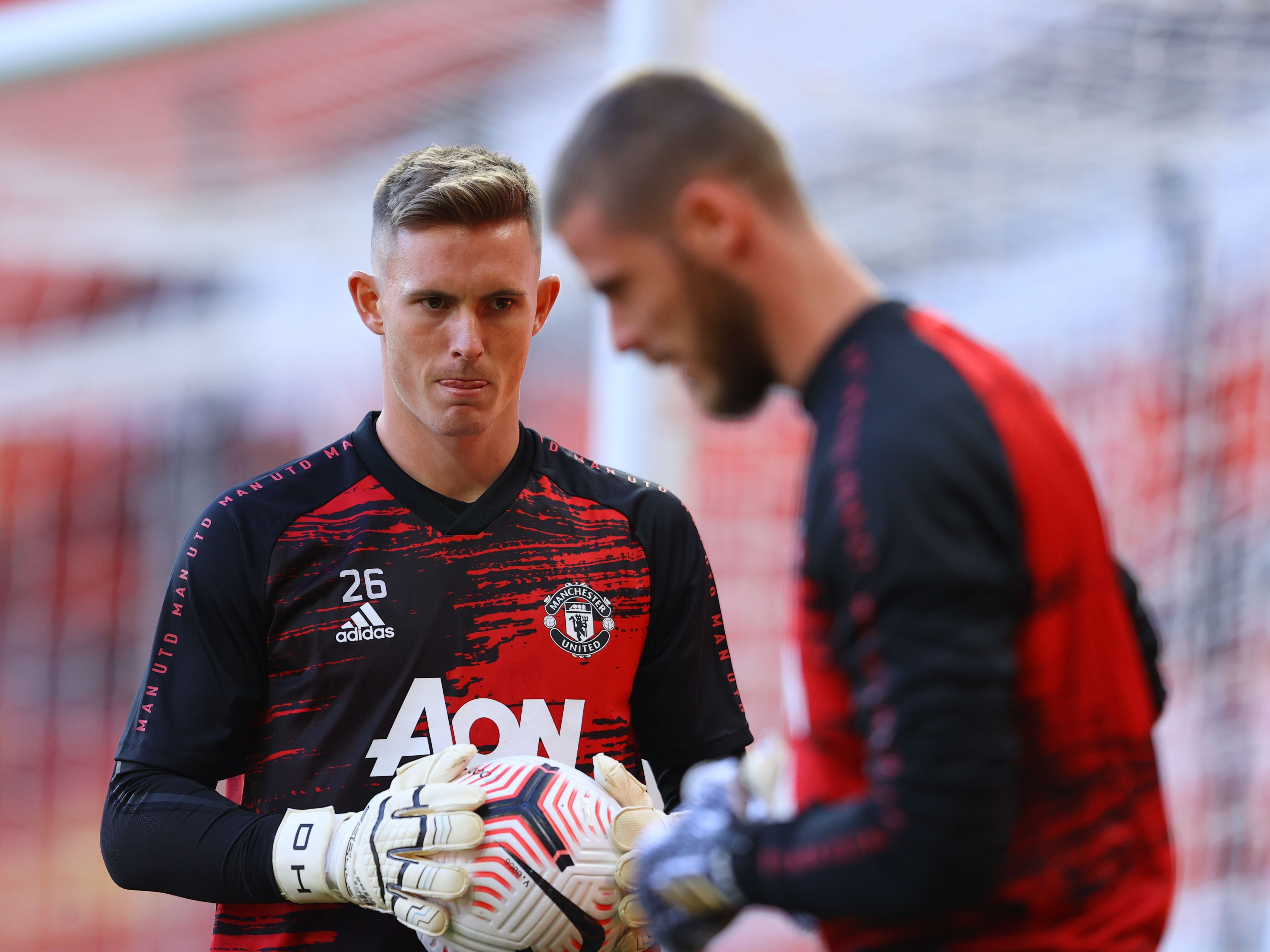 Manchester United goalkeepers Dean Henderson and David de Gea