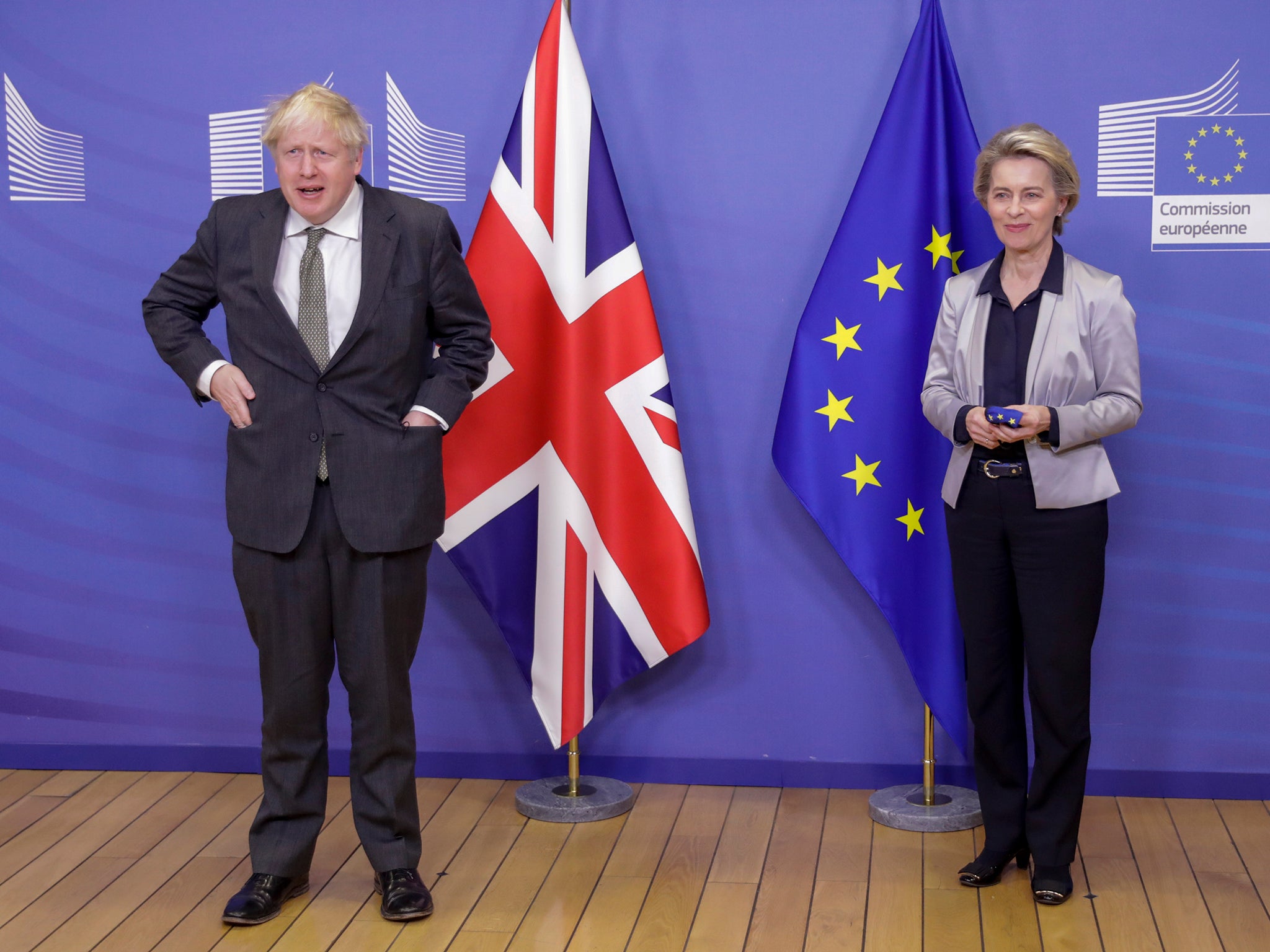 Boris Johnson and Ursula von der Leyen