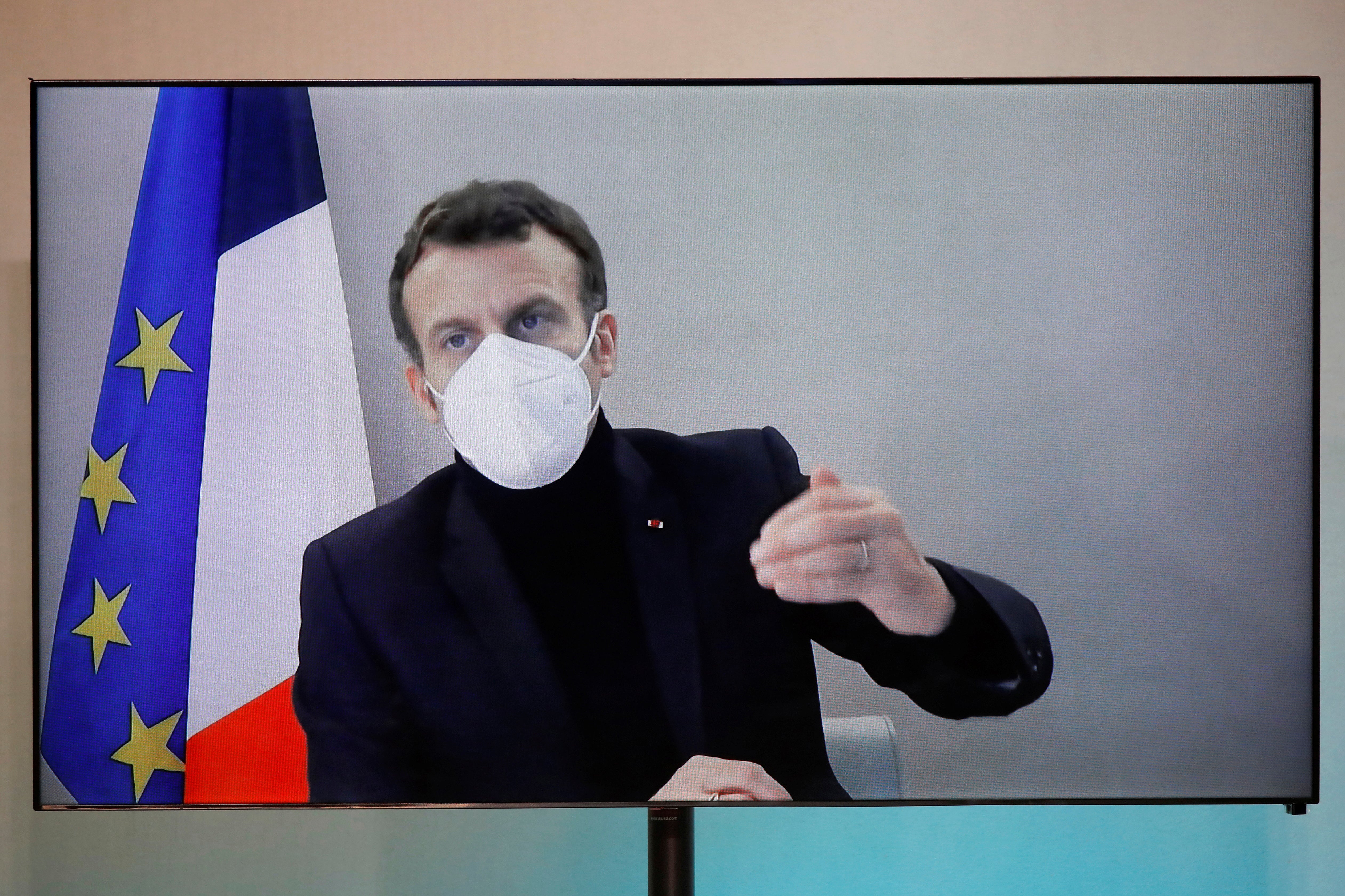 Virus Outbreak France Macron