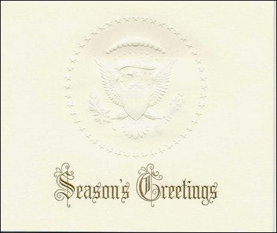 President Dwight D. Eisenhower’s 1953 Christmas card, the first official White House holiday mailer. 