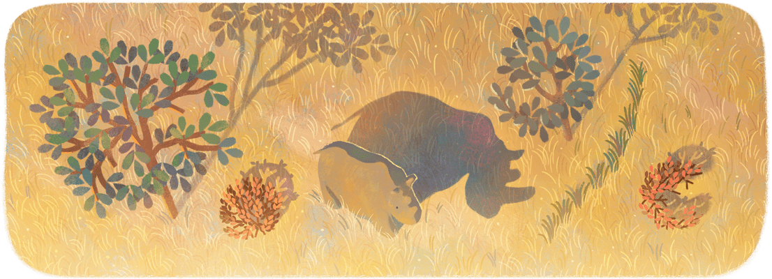 Google doodle honours Sudan, the last male northern white rhino