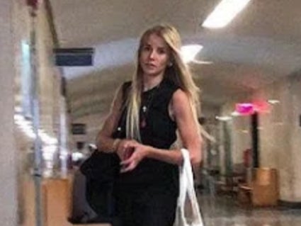 Caroline Biden arriving to Manhattan Criminal Court in July 2018