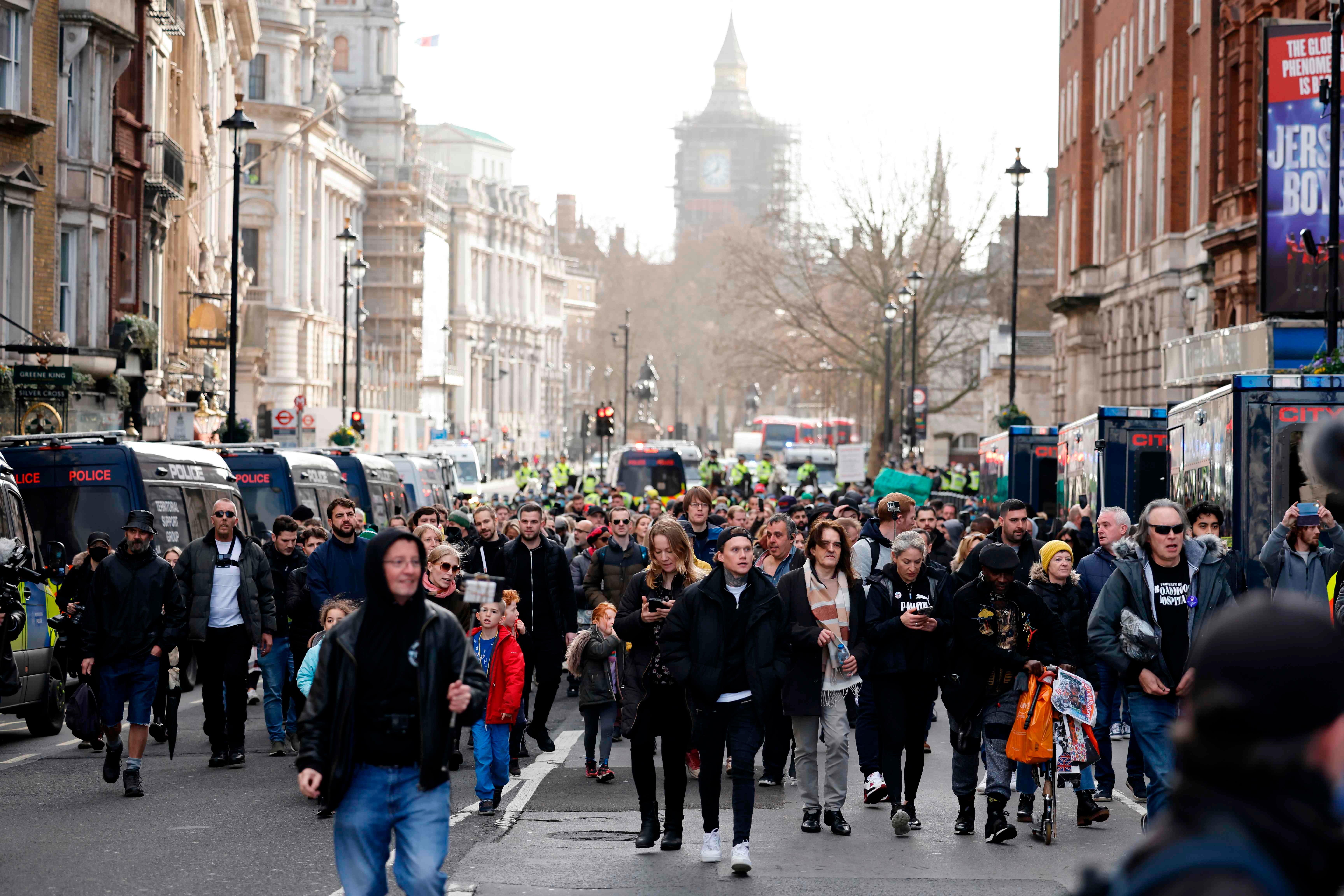 More than 150 marched in the capital on Saturday