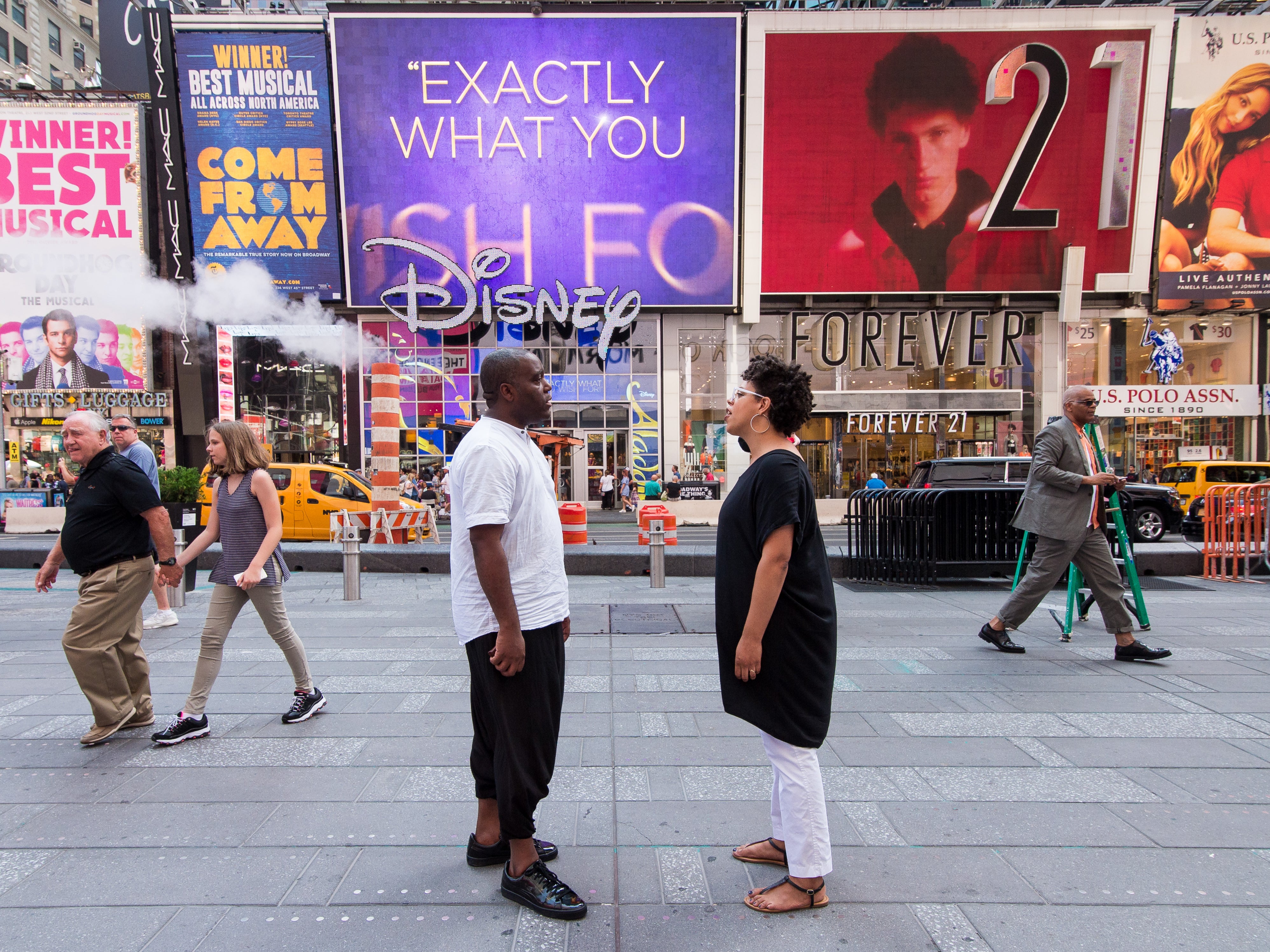 A listening walk in Times Square