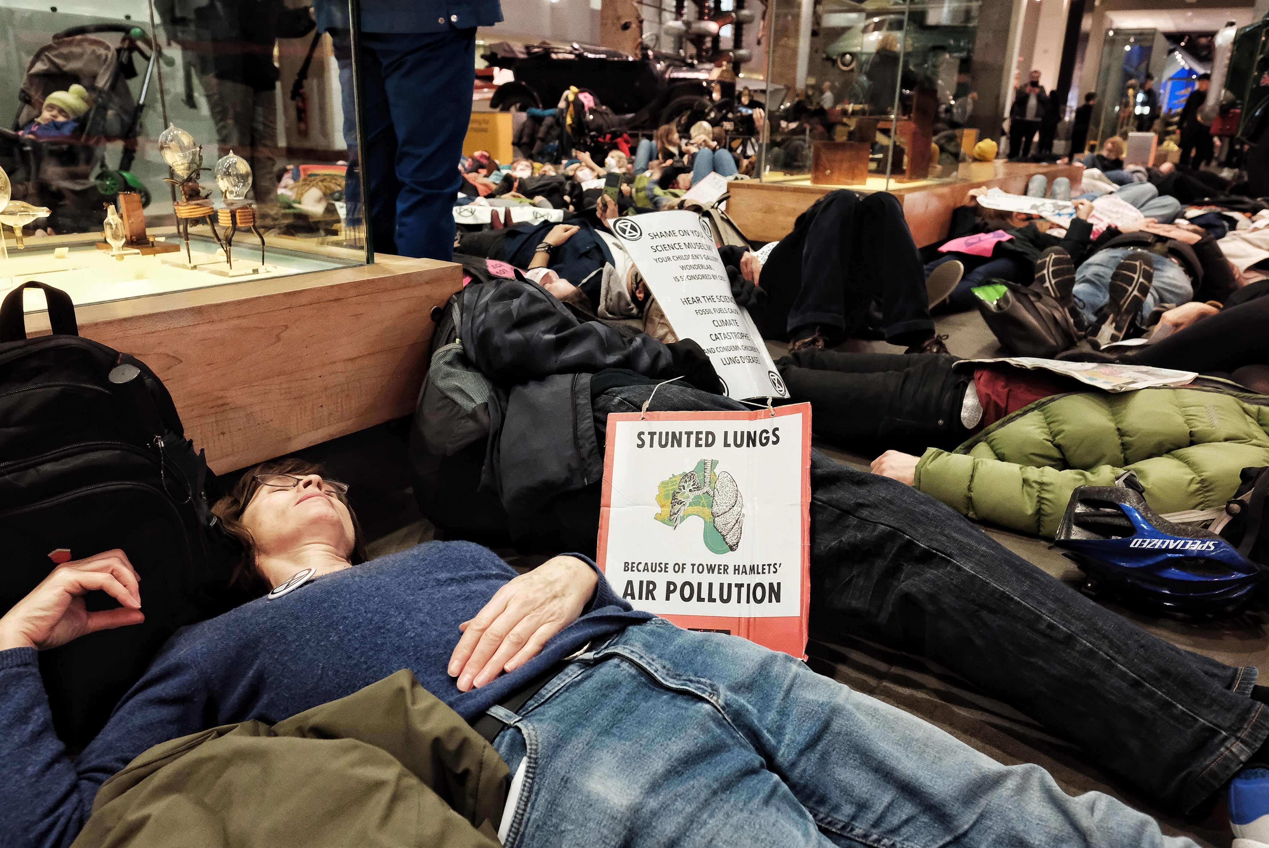 At the Science Museum in February climate activists took part in a 'Die-in' to raise awareness of air pollution and its effects on ours and our children's health