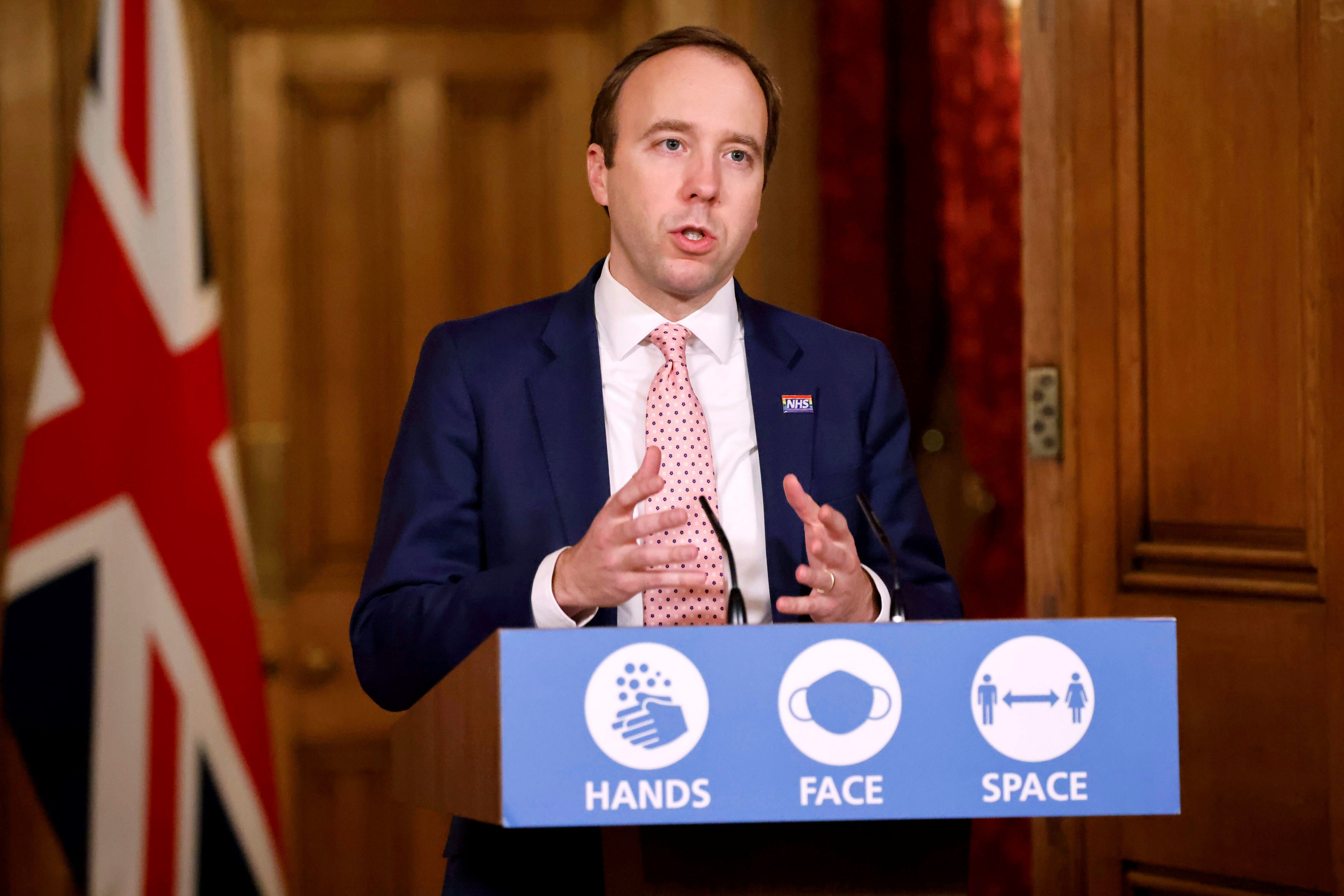 Health secretary Matt Hancock speaks at the government coronavirus press conference on 23 December, 2020.&nbsp;