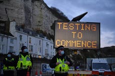 French firefighters sent to Dover with 10,000 Covid tests for drivers