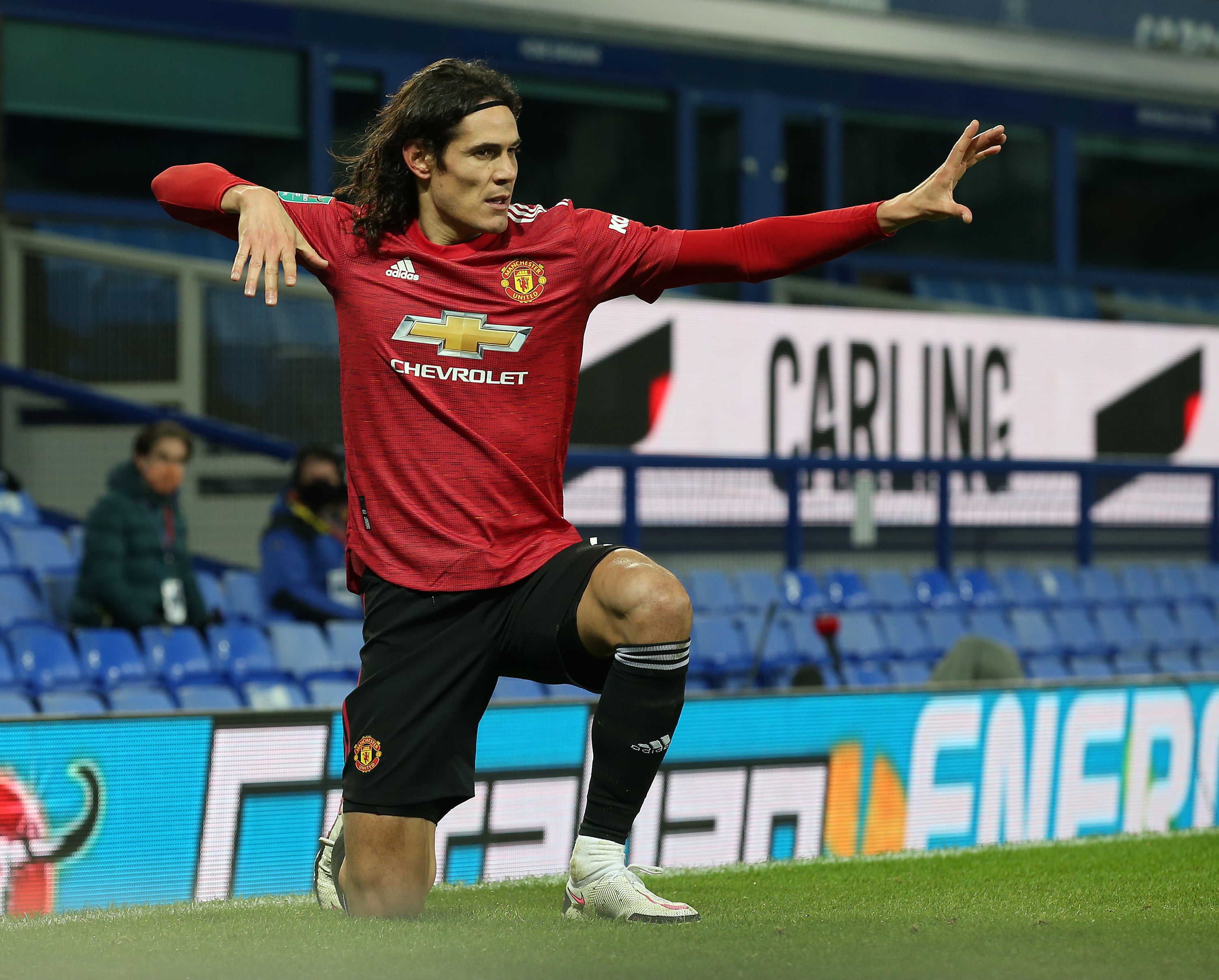 Edinson Cavani delivered a match-deciding contribution in Manchester United’s 2-0 win over Everton