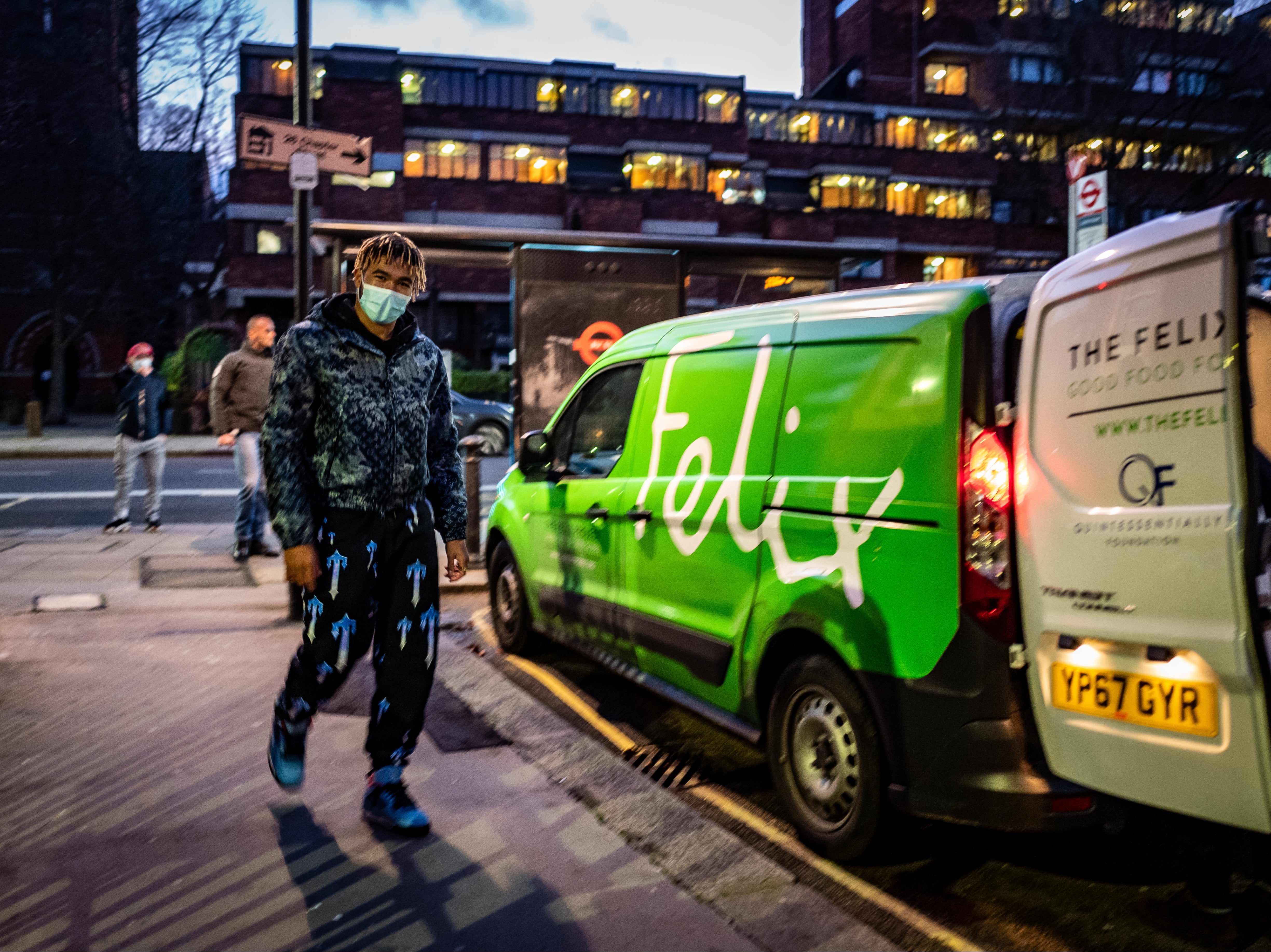 Reece James joined our charity partner’s founder Justin Byam Shaw in a Felix Project van to pick up luxury food and ingredients from Fortnum &amp; Mason