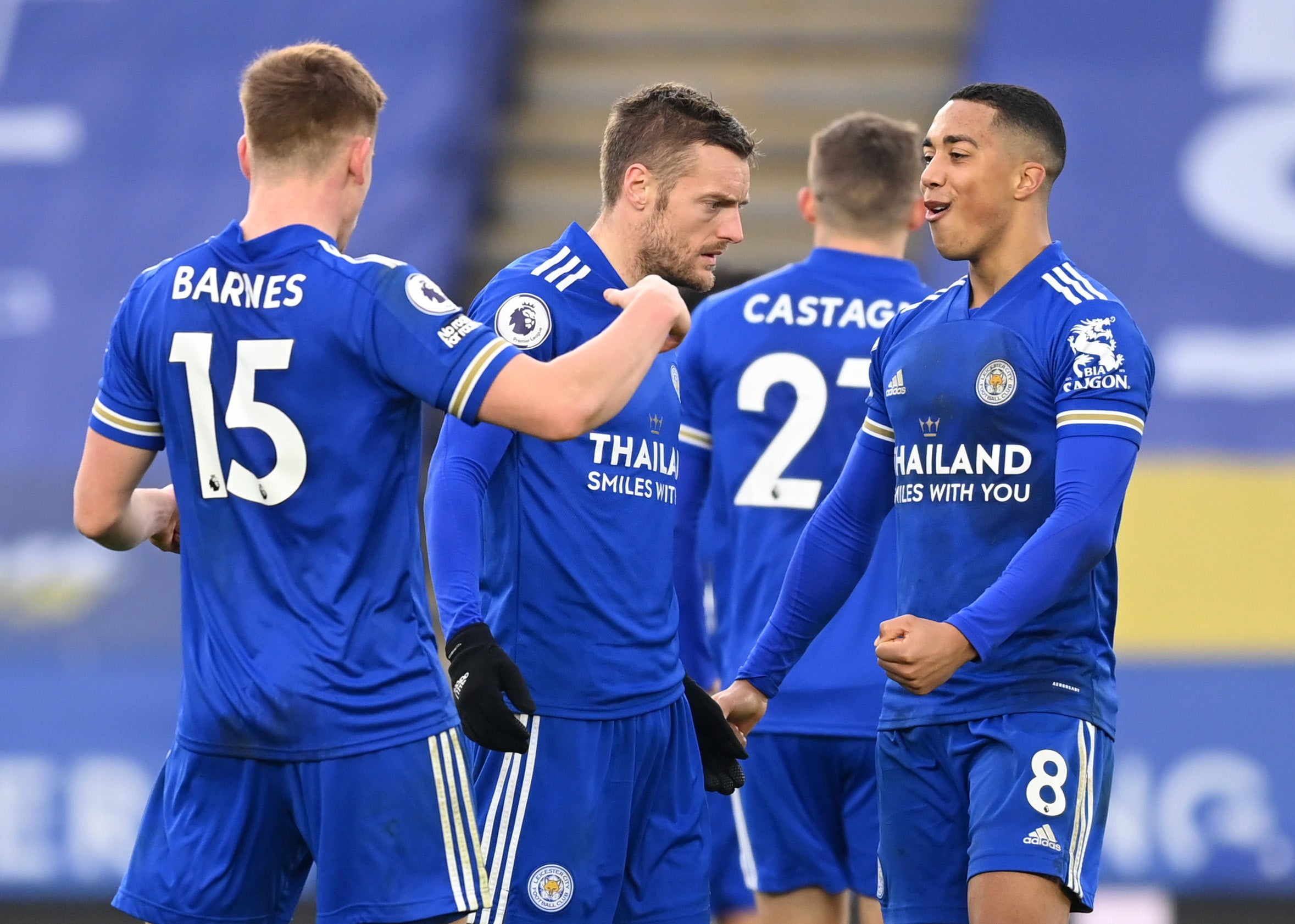 Jamie Vardy’s goal saw Leicester share the points with Manchester United in a 2-2 draw