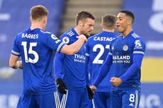 Vardy ends United’s 100% record on the road to keep Leicester second