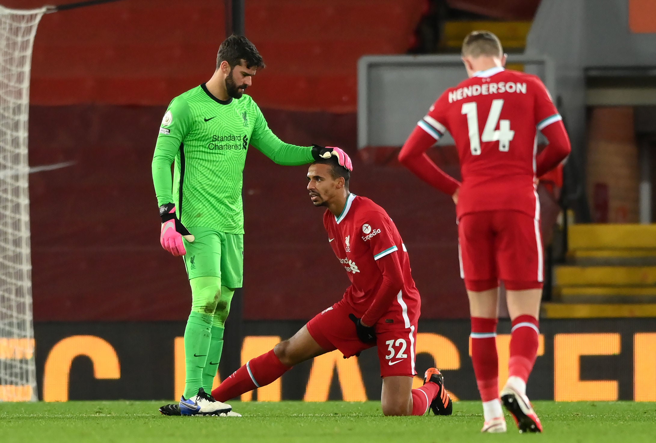 Joel Matip suffered another injury in Liverpool’s 1-1 draw with West Brom