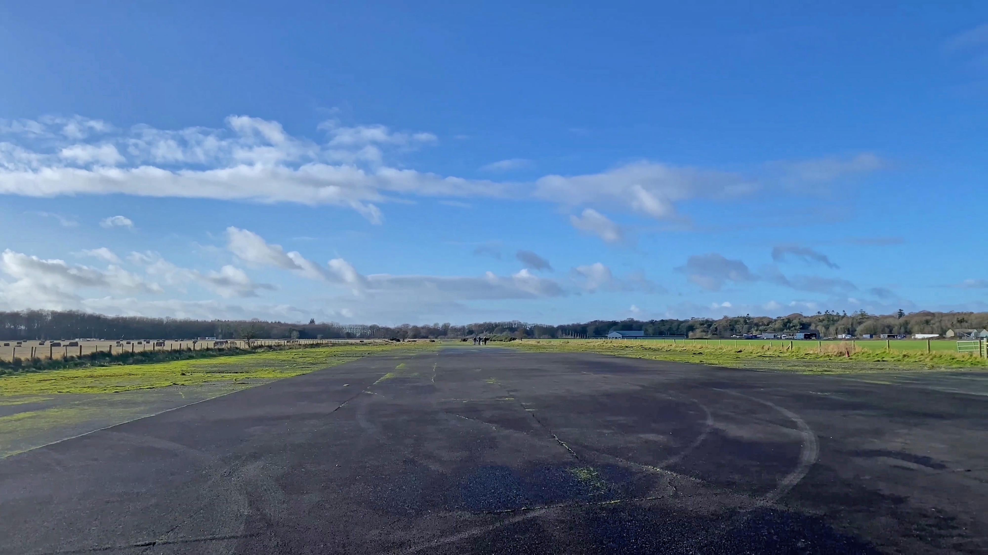 Undated handout photo issued by Transport Scotland of Dumfries and Galloway airfield which is to be used by hundreds of lorries in case of post-Brexit disruption at Cairnryan port.