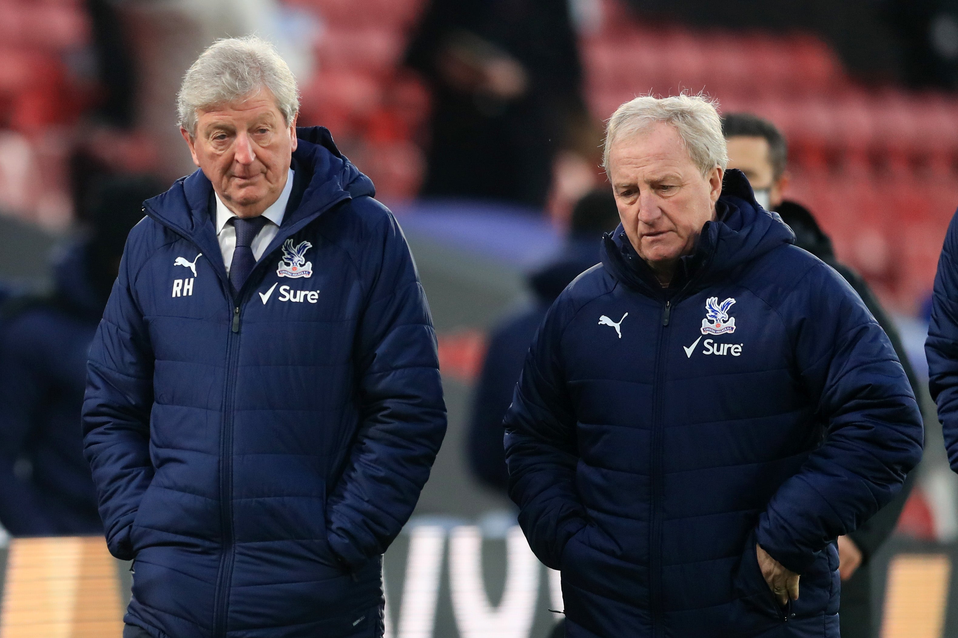 Crystal Palace manager Roy Hodgson (left) credited Ray Lewington (right) for producing Crystal Palace’s second-half performance